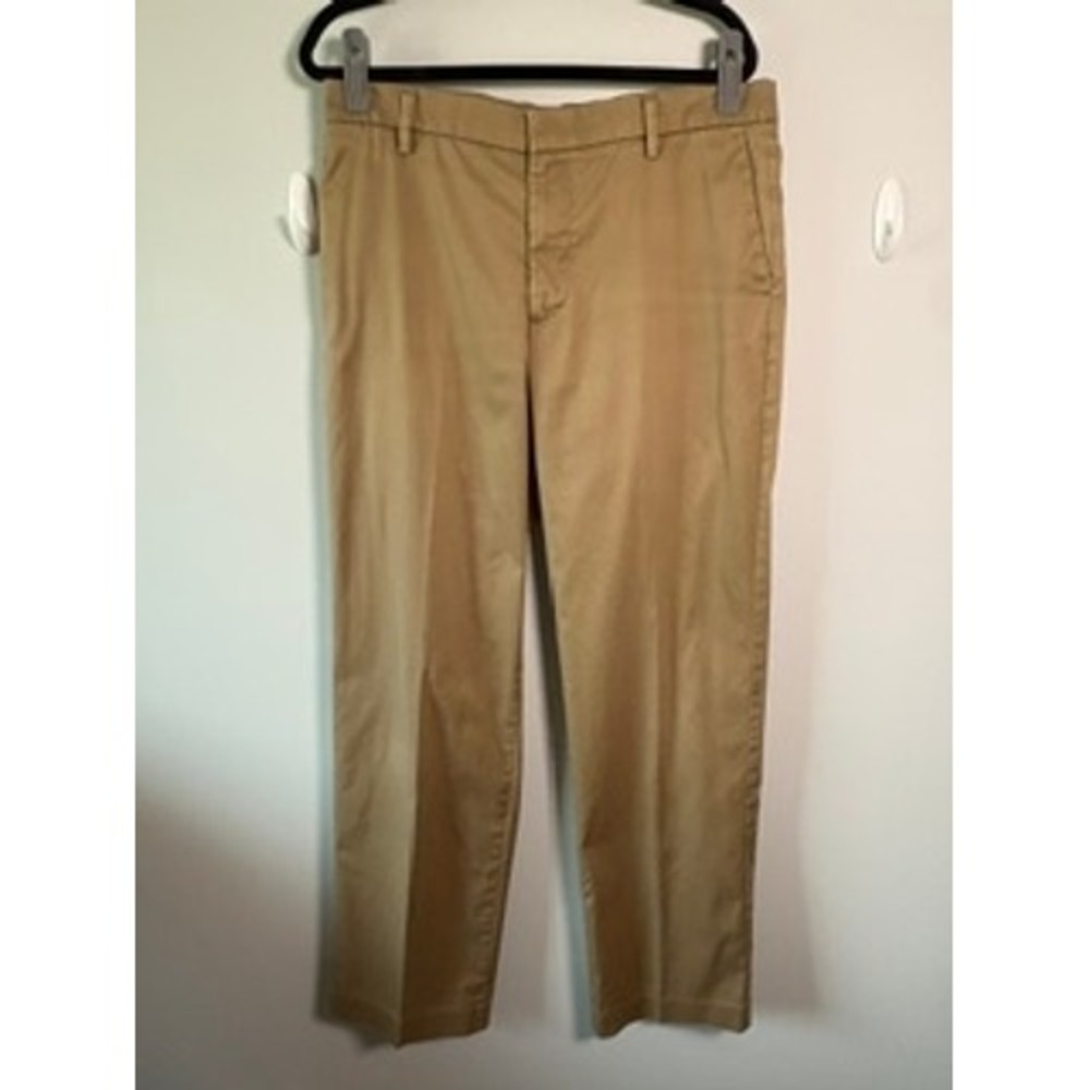 Dockers Men's Straight Fit Khaki Pants – Tan Flat Front Casual Slacks 34x34
